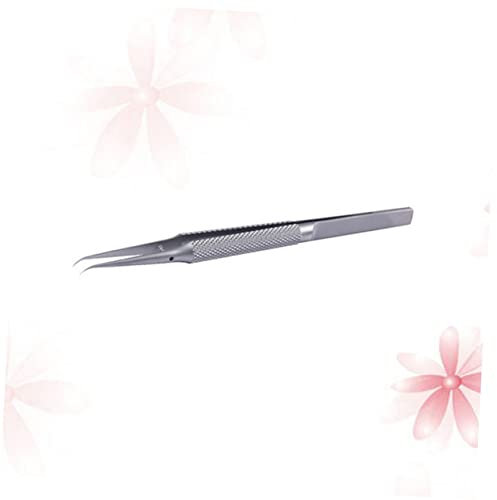 Uonlytech Präzise Abgewinkelte Pinzette Mikroskop Pinzette Hohe Präzision Pinzette Für Wimpernverlängerung Werkzeuge Zur Schmuckreparatur Motherboard-pinzette Gebautes Werkzeug Silver