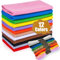 Wonninek Bastelfilz Filzstoff 20.5 x 90 cm Polyester Felt Fabric Filzplatten mit Bunter Stickgarn Farbig Filz Blätter zum DIY Handwerk Nähen Projekte Manual Decoration