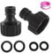 2 Pack Garden Tap Connector Hose Tap Adapter 3/4inch,Outdoor Female Threaded Tap Connector for Hose Pipe
