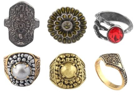 Darks Soul Vintage Punk Ringe Für Männer Frauen Cosplay Lord of Sunlight Gwyn Offenen Ring Knöchel Stapeln Ringe Set (6pcs)