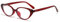 LJCZKA Ovale Blaulichtfilter Brille Damen Herren Katzenauge Computerbrille Ohne Stärke Kleine Cateye y2k Brille Anti-Müdigkeit für Handy, PC und TV (Rot, 0.0, x)