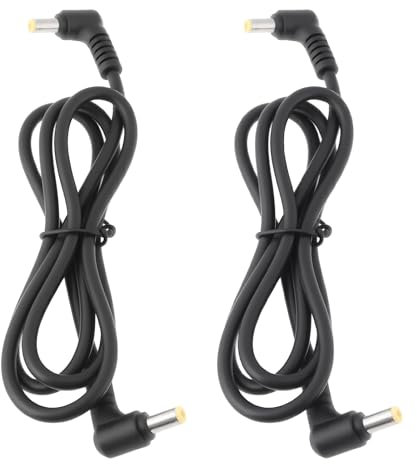 eMagTech 2pcs Camcorder Power Cord DC 5.5x2.5 Male to Male Cable Compatible with Panasonic K2GJ2DC00015 K2GJ2DC00011