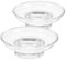 Tadoiooy Plat de Savon en Verre de 2pcs, Porte-Savon Transparent 4.25x4.25x1.38 Boîte de boîtier de Vaisselle à éponge en Verre pour lavabo, Salle de Bain, Douche, Baignoire, Plats