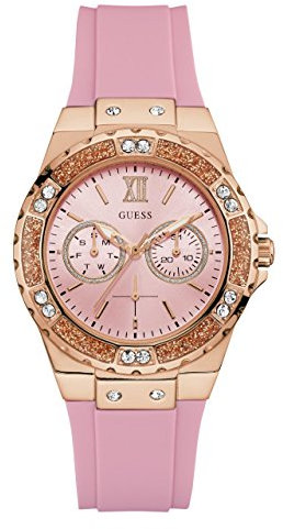 GUESS Femmes Analogique Quartz Montre avec Bracelet en Silicone U1053L3