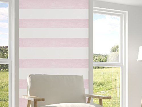 Vertikal selbstklebend Vinyl und Tapeten Bordüre rosa horizontalen Streifen | Bordüre Bordüre für Wände | Vinyl | Dekoration | mehrere Maße | Vliestapete | Deko Kantinen, Salons, Zimmer... 144x260cm