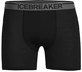 Icebreaker Herren Anatomica Boxershorts - Herren Unterhosen - Merinowolle Unterwäsche - Schwarz, XXL