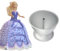 BSTCAR 8 Inch Doll Cake Tin, Semicircle Princess Doll Dress Shape Aluminum Cake Tin Cake Mold Decoration Baking Mold