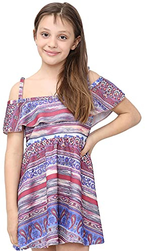 A2Z 4 Kids Girls Skater Dress - Off Shoulder Dress Style No 5 13