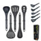 PanPacific Utensili da cucina in nylon di alta qualità per cucinare, set di utensili da cucina con manico ponderato, utile set di utensili da cucina per appartamenti, eleganti elementi essenziali