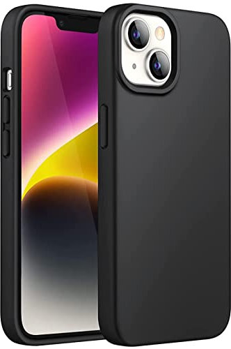 Verco Kompatibel mit iPhone 14 Hülle, Matte Rückschale Schutzhülle für iPhone 14 (6.1 Zoll) Case Silikon Handyhülle - Schwarz