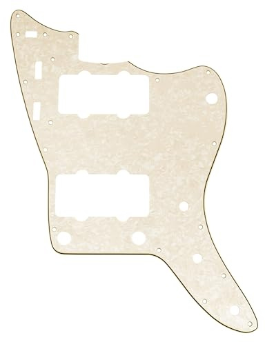 Musiclily Pro 13-Hole Vintage 60s Guitar Pickguard Aged White Pearl | 4Ply, for USA Vintage 60s Jazzmaster and SQ Classic Vibe 60s