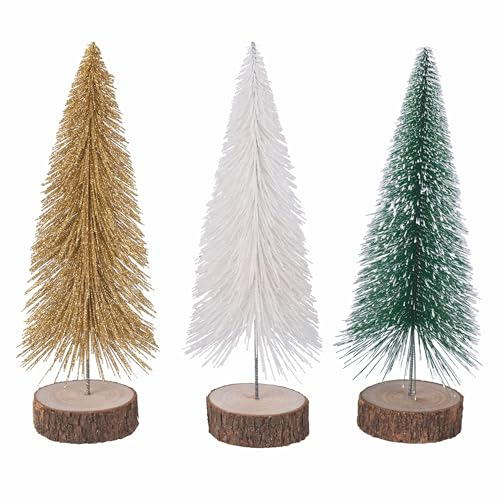 Villa d'Este Home Tivoli Weihnachtsbaum, Holz, Höhe 24 cm, 3 Stück