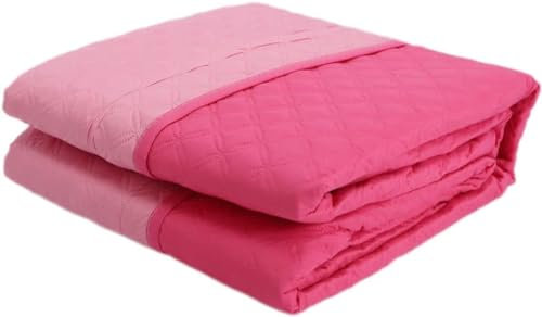 Generico Trapuntino Copriletto Trapuntato Primaverile Bicolore Doubleface Varie Misure (1 posto, Rosa/Fuxia)
