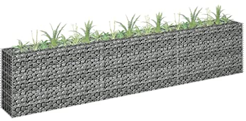 LXYZWRW Lawn & Garden Gabione Hochbeet aus verzinktem Stahl 270x30x60 cm Gartenarbeit