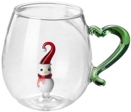 Tier Kaffeetassen | Kaffee Milch Tee Glasbecher | Transparente Trinkbecher Aus Glas | Tier Glasbecher | Cartoon Kaffeetasse | 400ml Weihnachtsmotiv Tier Im Glas | Weihnachts Trinkgläser