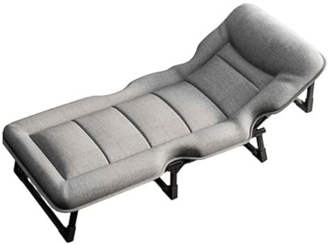 WxuuLTGJR Klappbares Campingbett, verstellbares 4-Positionen-Campingbett mit Matratze und Kissen, Schlafbett, Liegeliege, 160 kg Klappbett