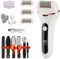 Electric Foot File, Professional Feet Hard Skin Remover, Rechargeable Foot Callus Remover Pedicure Kit with 3 Roller Heads for Dead Skin Dry Skin