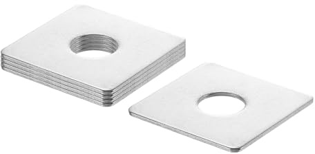 QUARKZMAN 5 Stück 2-Zoll-Quadratplatten-Unterlegscheiben für 5/8-Zoll-Schrauben, 304 Edelstahl-Lagerplatten-Flachscheiben, Außenkonstruktion (0,12 Zoll dick)