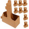 CLISPEED 10 Piezas Portavasos Kraft Reutilizables con Asa Soporte Resistente para Bebidas como Café y Leche para Comida para Llevar
