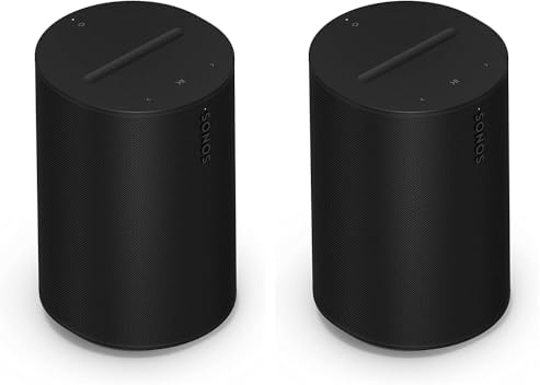 Sonos Era 100 | Smart Speaker mit WLAN, Bluetooth, kompatibel mit Amazon Alexa - Schwarz (Packung mit 2)
