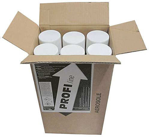 PROFI LINE 6 Dosen Bodenmarkierfarbe Profiline II, weiß, 750 ml Spraydose, Art.-Nr. SS-ST-WE-K