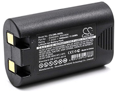 vhbw Akku Ersatz für Dymo S0895840, W002856, 1759398 für Drucker Kopierer Scanner Etiketten-Drucker (1600mAh, 7,4V, Li-Ion)
