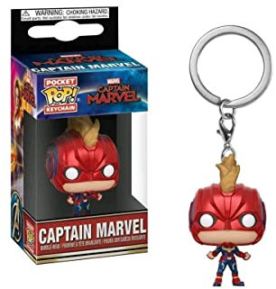 FUNKO POP! KEYCHAIN: MARVEL - Captain Marvel - Captain Marvel w/Helmet