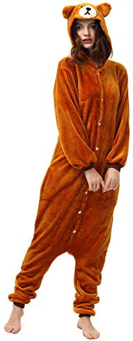 Katara 1744 (30+ Designs) Bären-Kostüm Teddy, Unisex Onesie/Pyjama-Qualität für Erwachsene & Teenager