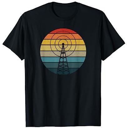 Antenna Retro Sunset HAM Radio - Amateur Radio Operator Gift T-Shirt