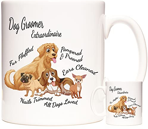Dog Grooming Gift Mug. Dog Groomer Extraordinaire. Coffee Mug Tea Mug Gift for Pet Groomers