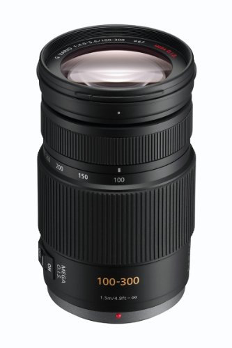 Panasonic LUMIX G Vario Lens, 100-300mm, F4.0-5.6 ASPH, Mirrorless Micro Four Thirds, MEGA Optical I.S, H-FS100300 (USA BLACK) (Renewed)