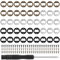 Ksrnsne Lot de 45 décapsuleurs en acier inoxydable - Kit de matériel - Insert en métal - Ouvre-bière - Pour moules en résine - Pour les travailleurs du bois - Bricolage