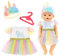 Ruikdly Puppenkleidung 36-45 cm, Kleidung Einhorn Puppenkleider, 18 Zoll Kleid mit Kleider, Kleiderbügel,Hüte, Geschenk für Kinder, Mädchen Jungen