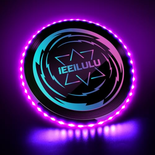 IEEILULU Leuchtende Frisbee, Ultimate Frisbee LED, Leuchtende Flugscheibe mit 49 LED-Lichter, Wiederverwendbar, LED Frisbee Disc Spaßsport für Kinder Erwachsene Rasenstrand im Freien (Purple)