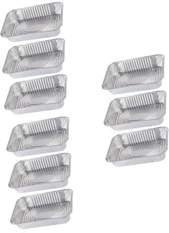 Alipis 9 Pièces Poêle à Barbecue Moule en Papier D'aluminium Gril Extérieur Revêtement De Lèchefrite pour Gril Plateau Barbecue Plateau en Aluminium Feuille D'étain Chauffage Homard