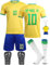 Heartsking Fußball Trikot Sets für Kinder Nr. 7/Nr. 10 Fußballtrikots Hause/Auswärts Fußballtrikots Fussball T-Shirt Shorts Socken Schienbeinschoner und Schlüsselanhänger Geschenke für Jungen Mädchen