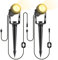 B-right 2 Packs Garden Spotlights with 3m Wiring Cable,Only Extension Warm White Garden Spike Lights for Garden Outdoor(No Plug,IP65 Waterproof)