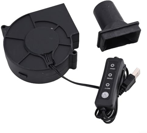 Soffiatore d'aria per barbecue, adatto per grigliare all'aperto dispositivi elettronici di raffreddamento, USB 5 V per barbecue con controllo della velocità