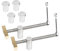 2 extra lange Tisch-Werkbank-Klemmen mit 4 Bank-Hunden für 20 mm Loch, DIY-Positionierung, Holzbearbeitung, verstellbare Schreibtisch-Clips, Befestigung, Schraubstockbänke, Tischlerwerkzeug