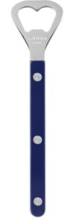 SABRE PARIS - Bottle Opener 16.3 cm - Bistrot Collection - Perfect for ppening Beer Bottles - Stainless Steel & Nylon - Dishwasher Safe - Navy Blue - Brilliant Finish