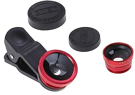 KITANDOVE Kameraobjektiv Macro Lens Phone Camera Lens Fischaugenobjektiv Makroobjektiv für Telefon Makroobjektiv vergrößerungsspiegel Handy-Kamera-Objektiv Handy Kamera objektiv rot