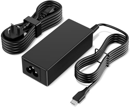 USB C Laptop Charger, 45W Chromebook Charger Replacement for HP Lenovo Dell Asus Acer Samsung Google Chromebook and more Type C Tablets & Phones, Type C Fast Charging