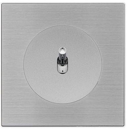 FONTINI - Va-et-vient ALU avec manette chrome DOM et plaque simple métallisée gris – Élégance et fonctionnalité intemporelles