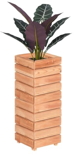 Mega Holz Hochbeet MODULO 30x30x75 cm (BxTxH) - Wetterfester Pflanzkübel aus Holz für Innen- und Außenbereich - Blumenkübel aus witterungsbeständiger Lärche für Garten, Terrasse und Balkon, Modular