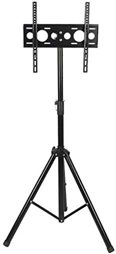 Supporto TV da parete, robusto supporto per monitor da 32-55 pollici, treppiede da pavimento con regolazione in altezza a 5 livelli per display verticale