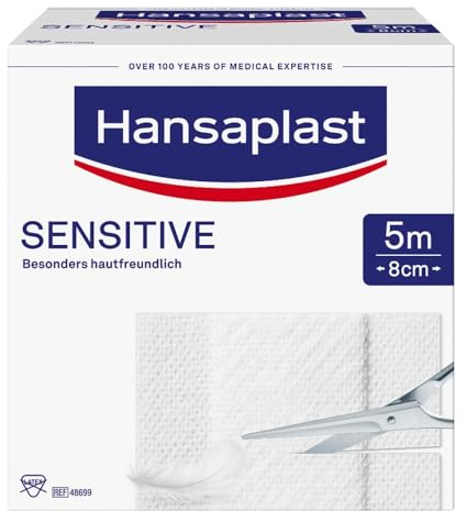 HANSAPLAST Sensitive Pflaster 8 cmx5 m Rolle 1 St