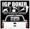 siviwonder Auto Aufkleber IGP HS Deutscher Boxer Autoaufkleber K9 Hundeanhänger ehemals IPO Hundesport Hundemotiv weiß