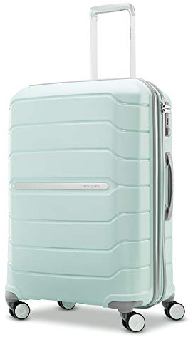 Samsonite Freeform Valise Rigide Extensible avec Double roulettes pivotantes, Vert Menthe, Taille Unique, Grand Carreaux