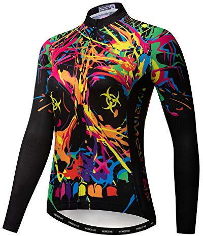 Cycling Jersey for Women Long Sleeve Clothing Bicycle Jacket, Top, Large
