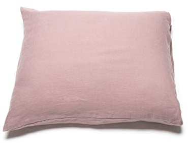 LinenMe Kissenbezug 80x80 Leinen - Luxuriöser Kopfkissenbezug 100% Leinen - Gewaschene Bettwäsche Antiallergische - Pillow Case - Staubige Rose